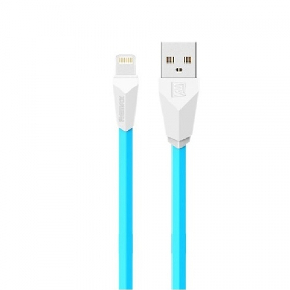 Кабель USB - Lightning Remax Aliens (голубой) 1м RC-030i
