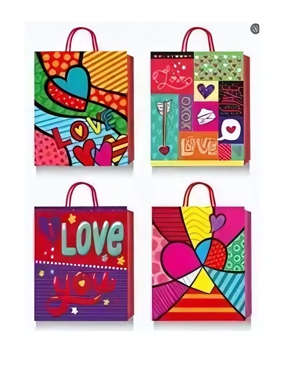 Пакет подарочный «LOVE» 18*23*8 см