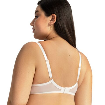 Бюстгальтер Blossom с мягкими чашками из сетки и кружева (Размер: 90E) (Цвет: кремовый)