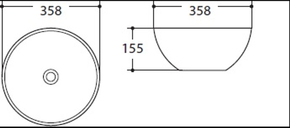 Раковина керамическая накладная Art&Max AM-107-MB
