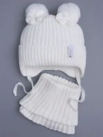 Шапка зимняя вязаная и снуд