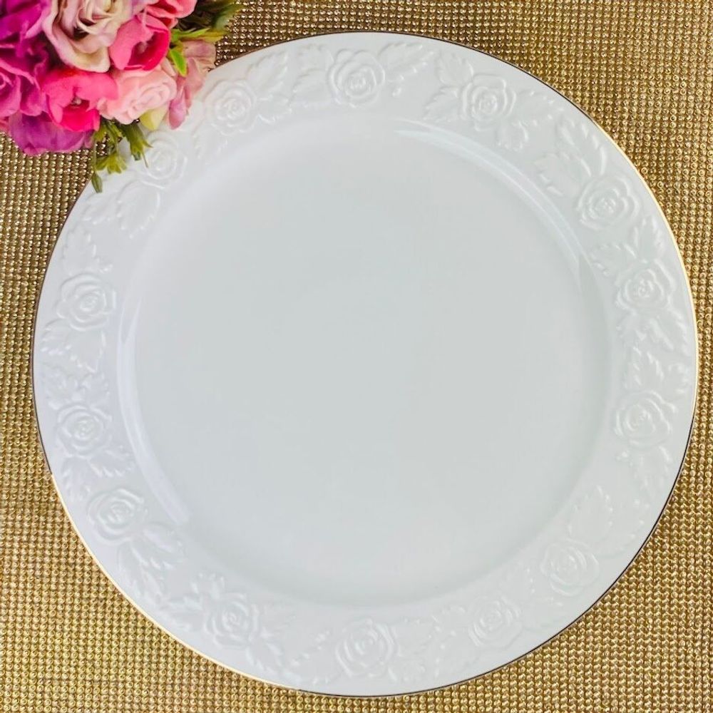 Lenardi 109-160 Круглое блюдо 30,5см БЕЛАЯ РОЗА в под.уп.(х6)Фарфор