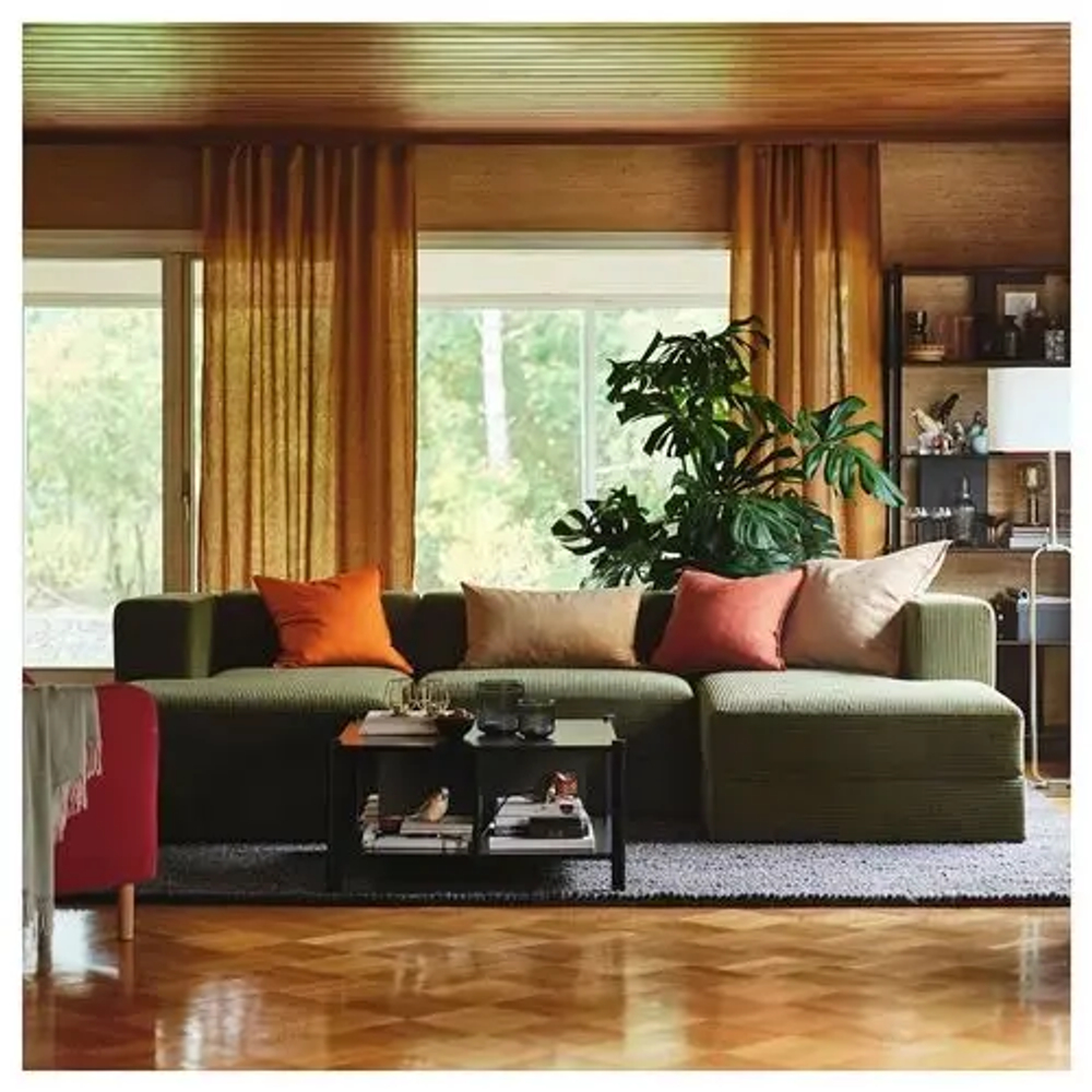 Диван П-образный - IKEA JÄTTEBO/JATTEBO, 71x160x285см, зеленый, ЙЕТТЕБО ИКЕА