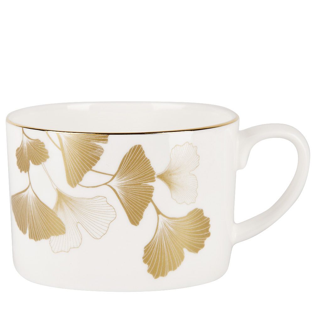 Чайная пара "Ginkgo" костяной фарфор v=220 мл (подарочная упаковка)