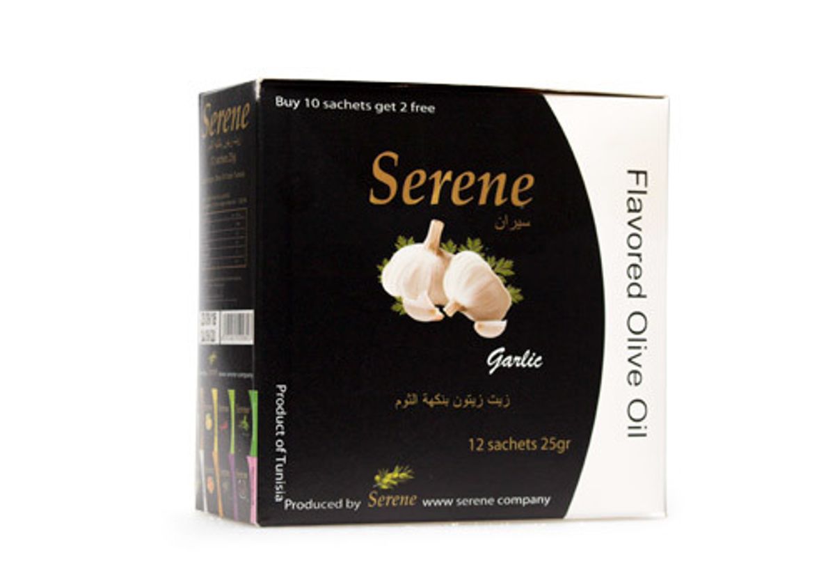 Масло оливковое Serene Extra Virgin с чесноком, 300г