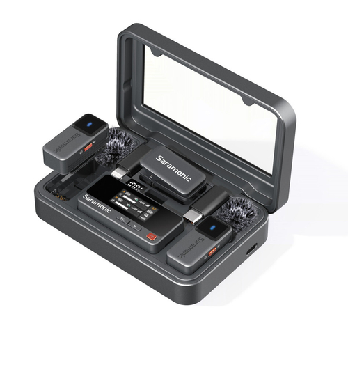 Радиосистема Saramonic Air-02 (TX+TX+RX) приёмник + 2 передатчика универсальная c петличками