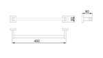 Полотенцедержатель 450 мм нерж. сталь CLASSIC 09030.S матовый