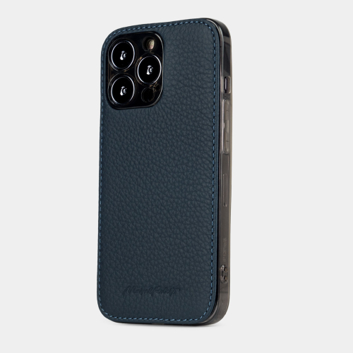 Чехол-накладка для iPhone 13 Pro из кожи теленка, цвета синий