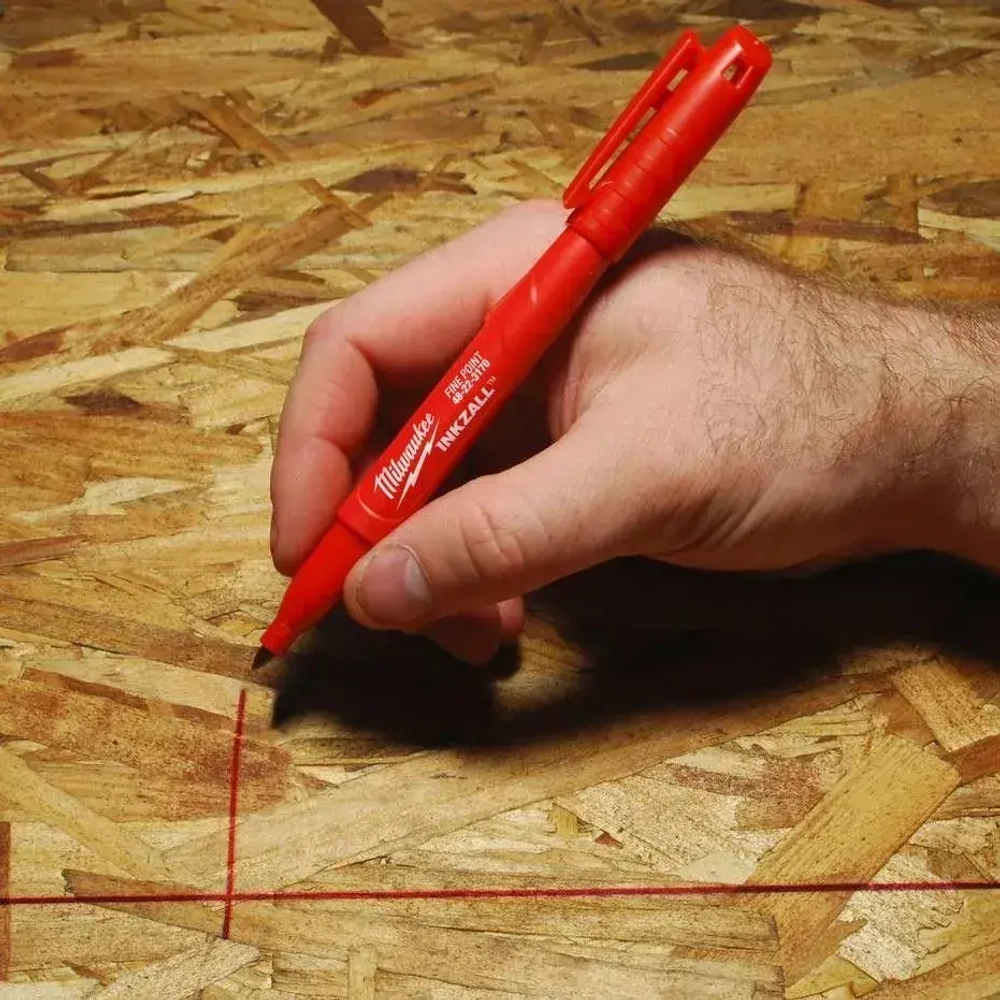 Маркеры с тонким пером, набор - синий, красный, зеленый, черный, Milwaukee INKZALL