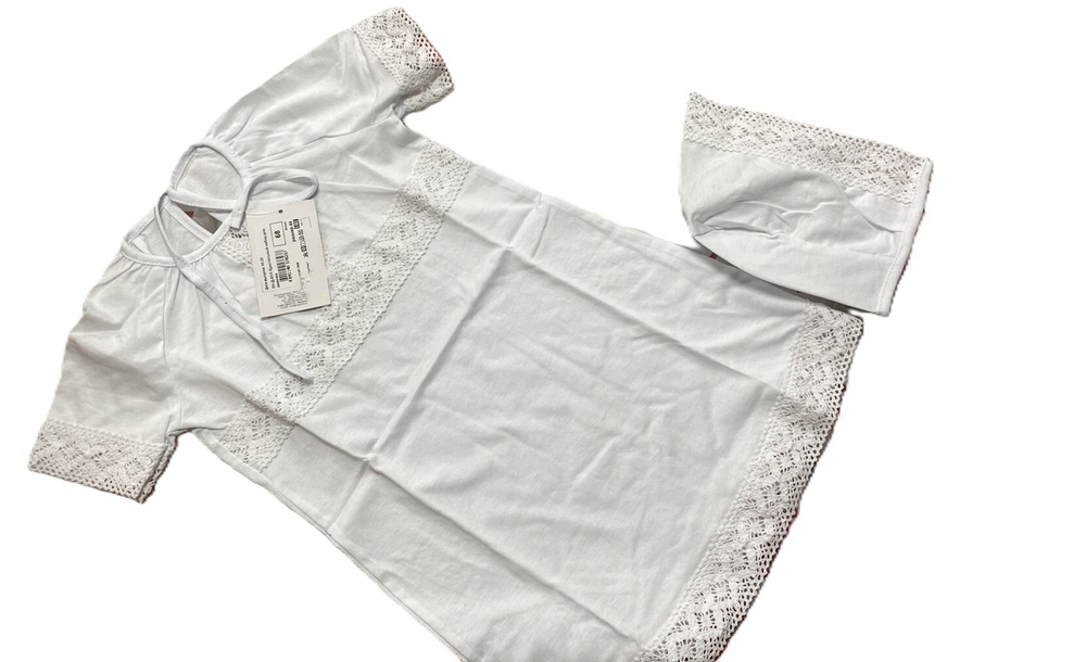 Крестильный набор на девочку на рост 68см