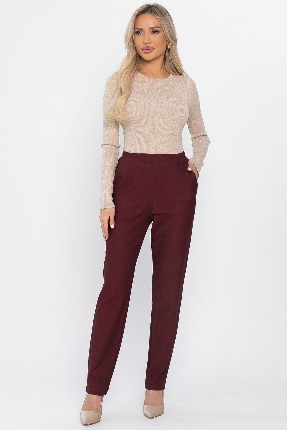 Брюки Беззаботное путешествие (бордовые) Б14388-16М LT Collection