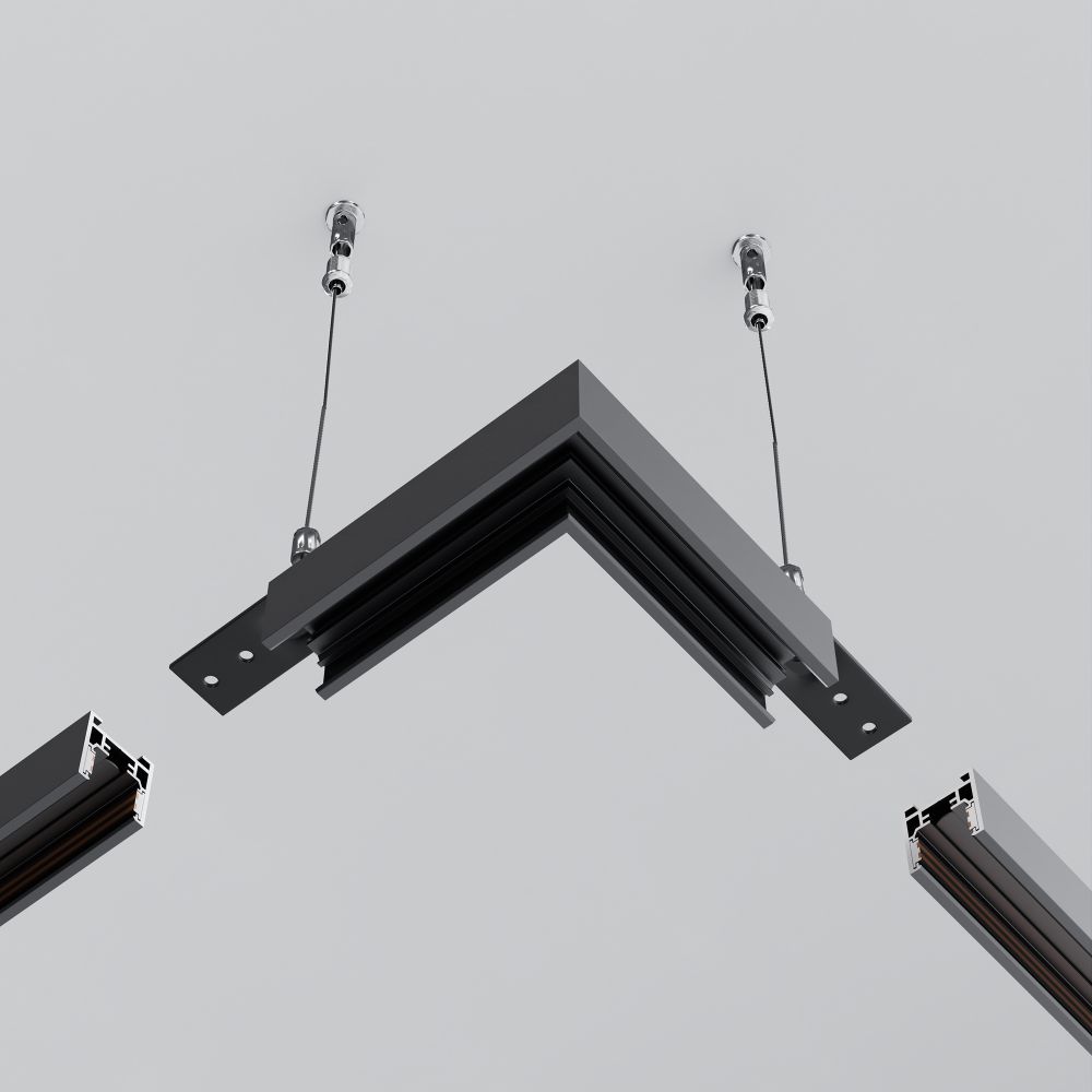 Коннектор угловой накладной низкопрофильный Maytoni   TRAM034CL-41B