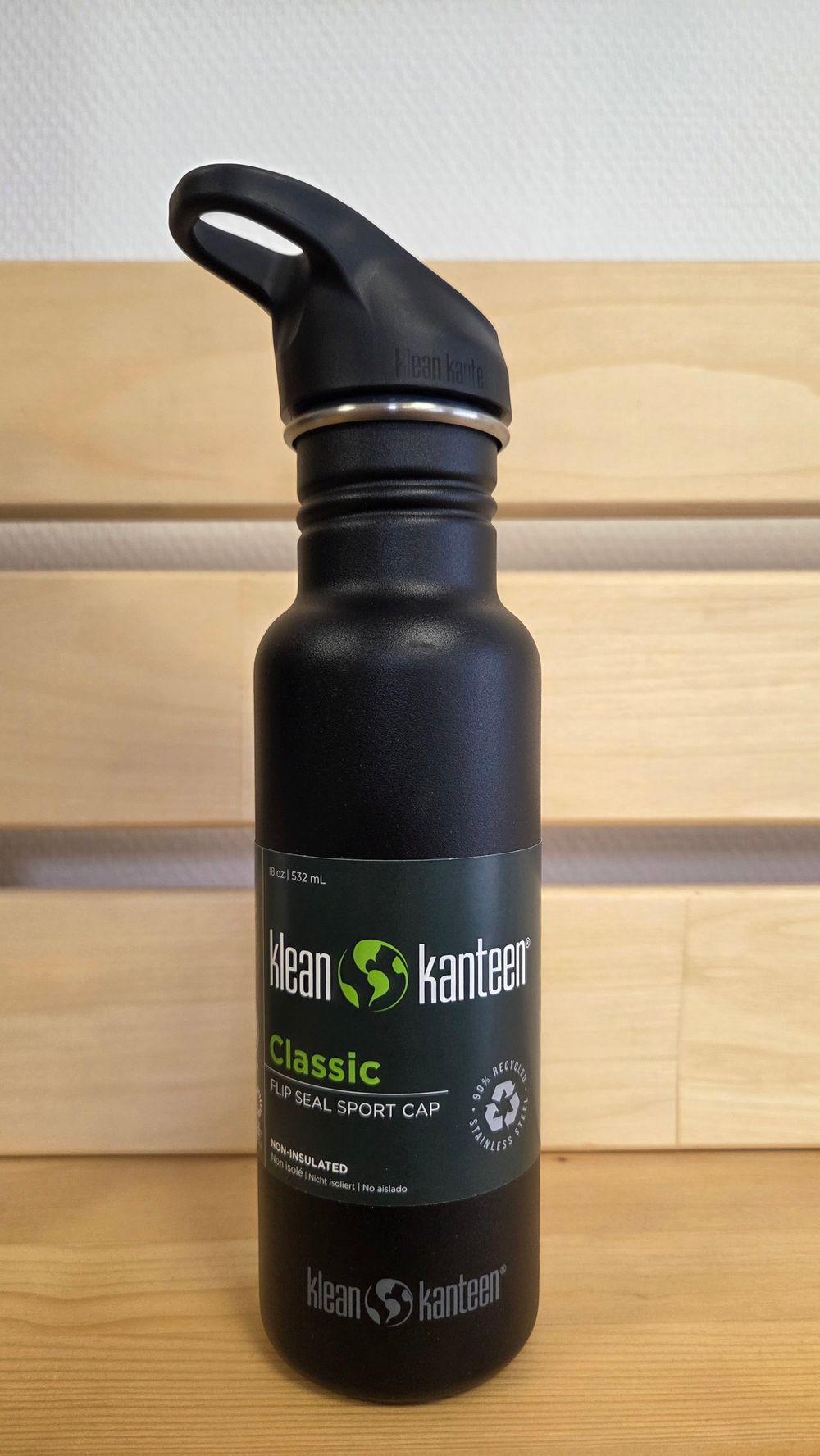 Бутылка Klean Kanteen Classic Narrow Flip Sport 18oz (532 мл) Black (потертости)