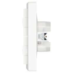 Розетка Intro Style 7-210-01 2х2P+E Schuko с крышкой штор., 16А-250В, СУ, IP44, белый | Intro