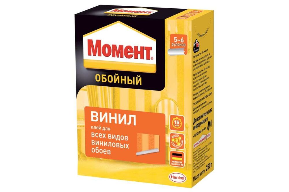 Клей обойный для виниловых обоев Момент Винил 250 г.
