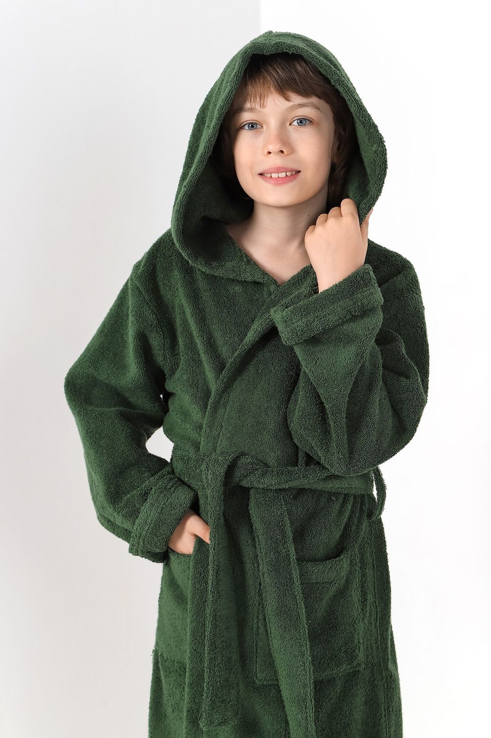 Халат для мальчика Комфорт-2 Виотекс ЗЕЛЁНЫЙ