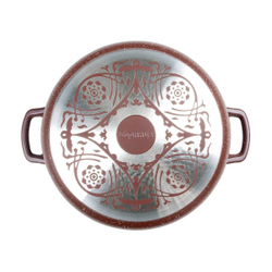 Жаровня алюминий, 3 л, антиприг, Горница, Шоколад, ж261аш