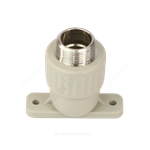 Угольник PP-R комбинированный серый Дн 20х3/4" НР с креплением VALFEX 10121120Г