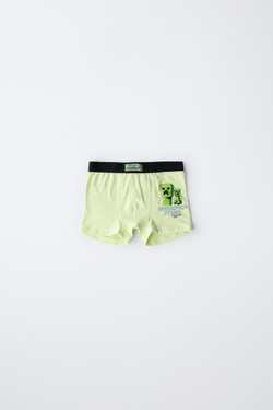 ZARA НАБОР ИЗ ДВУХ ТРУСОВ-БОКСЕРОВ MINECRAFT © MOJANG AB. ™, ЛАЙМОВЫЙ