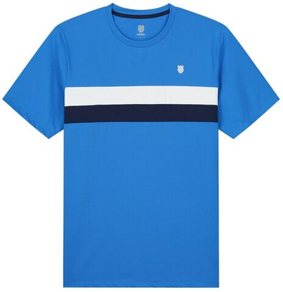 Теннисная футболка K-Swiss Tac Core Team Stripe Crew M - Blue