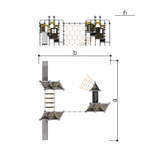 Детский спортивно-игровой комплекс с горкой серия "Сфера" Romana 057.29.00