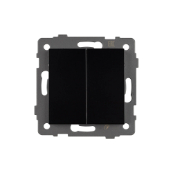 Механизм выключателя двухклавишный проходной SWT-MKP2-PL-BK-V (250V, 10A) (Arlight, -) 049893