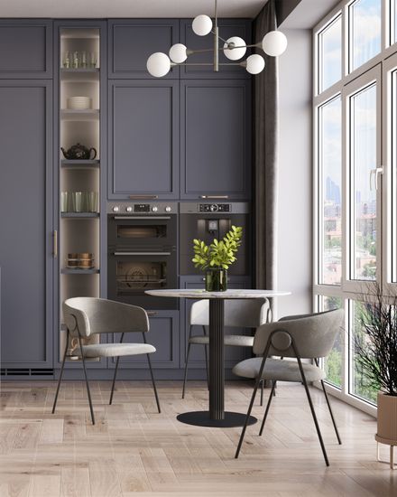 Стол обеденный Rubby D90 белый мрамор