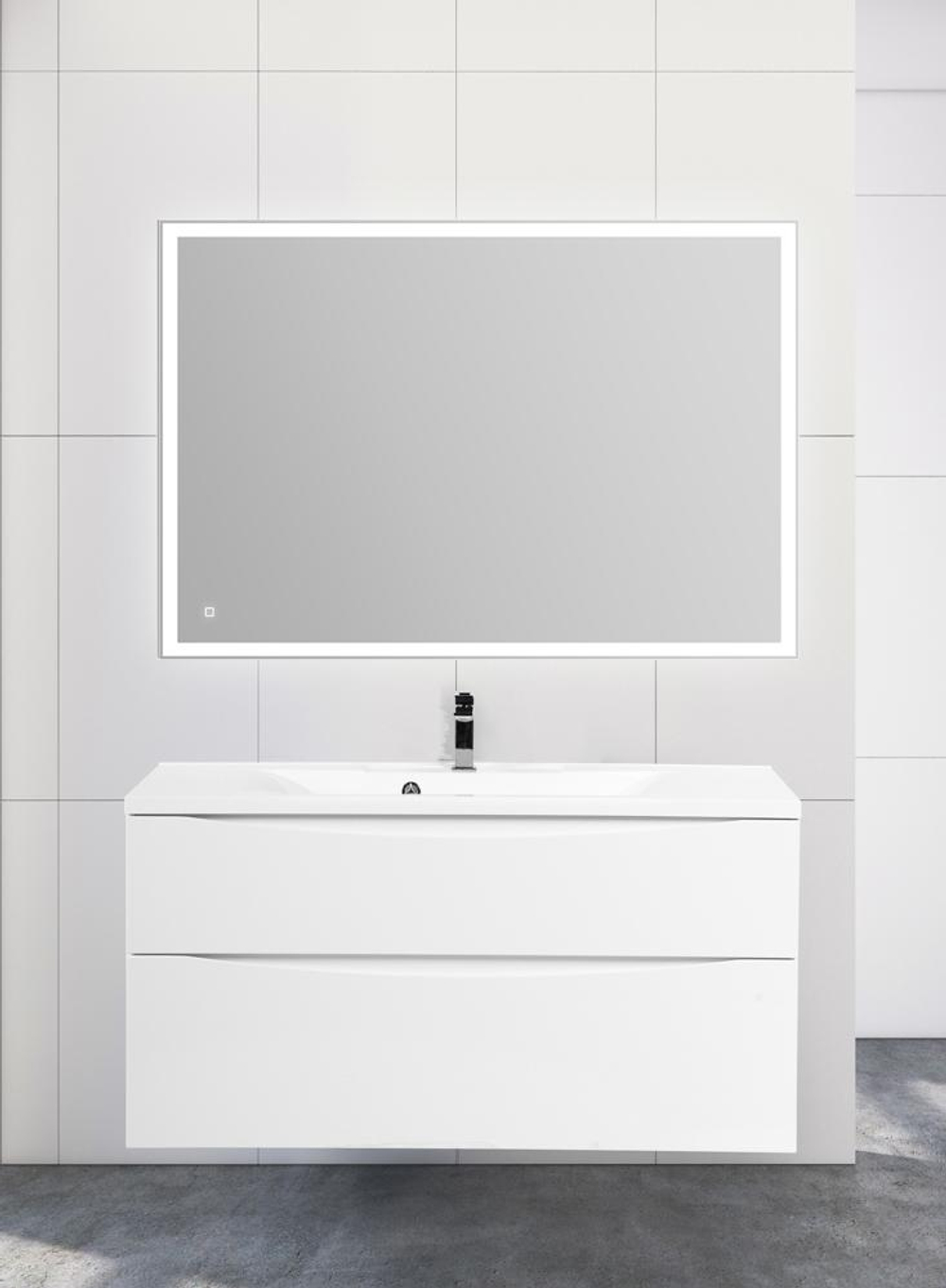 Тумба подвесная с раковиной BelBagno MARINO-H60-1100-2C-SO-BL-P