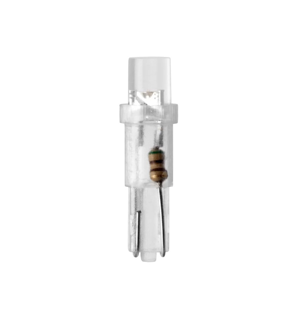 Светодиод 12V T 5   CONE WHITE МАЯК (без патрона)  12T5-W