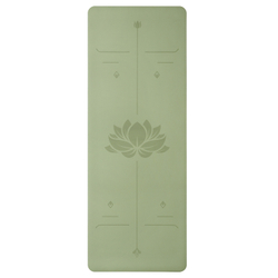 Каучуковый коврик для йоги Lotus Olive 185*68*0,5 см нескользящий