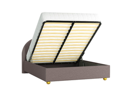 Кровать Афродита 1400 велюр барни какао