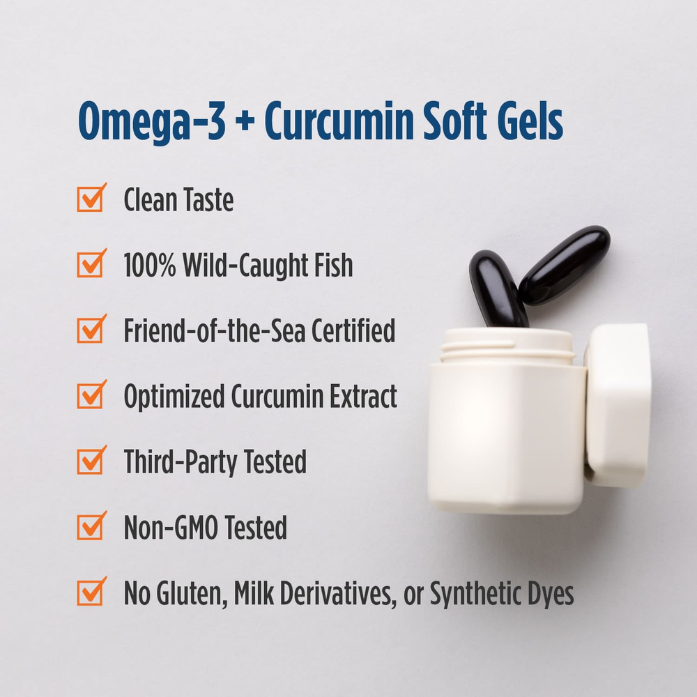 Nordic Naturals, Ultimate Omega + куркумин, 60 капсул
