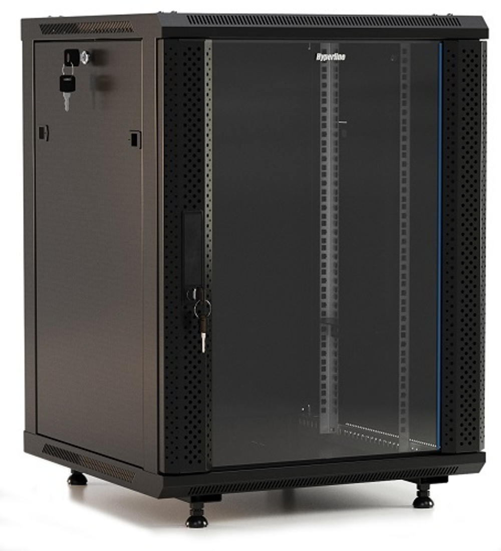 Шкаф серверный 19", 12U Hyperline TWB-FC-1266-GP-RAL9004