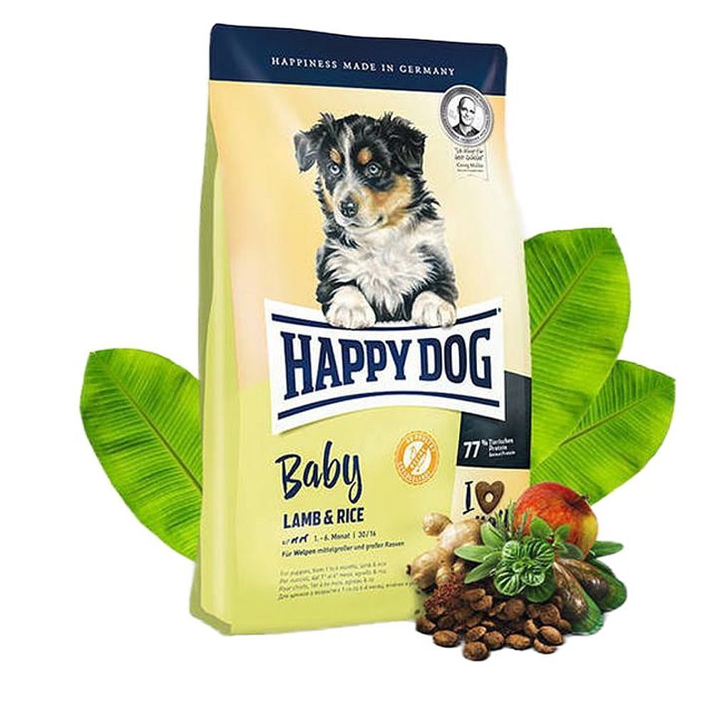 Сухой корм Happy Dog Supreme Young Baby Lamb &amp; Rice для щенков средних и крупных пород с чувствительным пищеварением 1кг