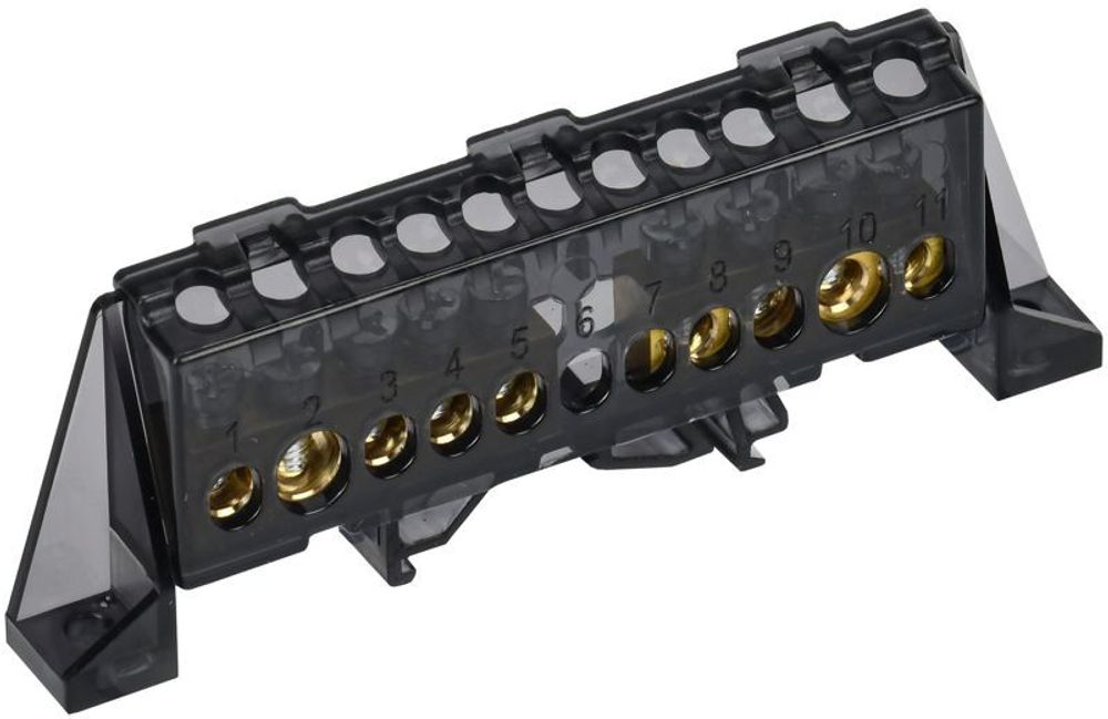 Шина нулевая N в комб. изол. "Стойка" 8х12-4+5-Ч TEKFOR IEK TF-NN20-45-DP-K02 Шина нулевая N в комб. изол. "Стойка" 8х12-4+5-Ч TEKFOR IEK TF-NN20-45-DP-K02