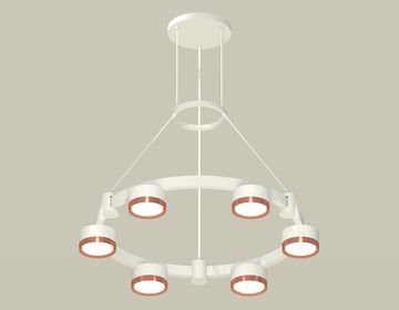 Комплект подвесного светильника 6*GX53 XR92031103/6 SWH/PPG белый песок/золото розовое полированное(A9203, C9231, N8126)Techno Ring DIY System Complects Ambrella