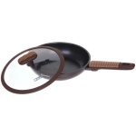 Сковорода «BAROLY» CHOCOLATE 22см индукционная с крышкой, бакелитовая ручка