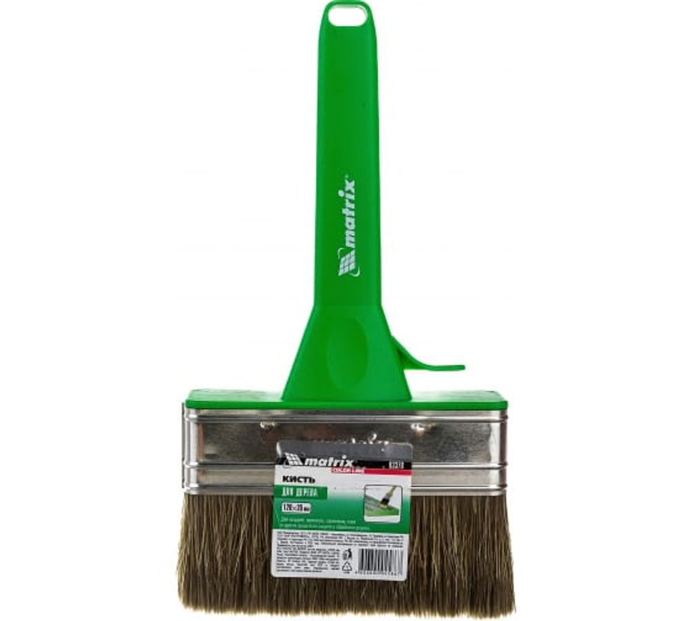 83378 Кисть плоская для работ по дереву, 120х35 мм, смешанная щетина, пластиковая рукоятка Matrix