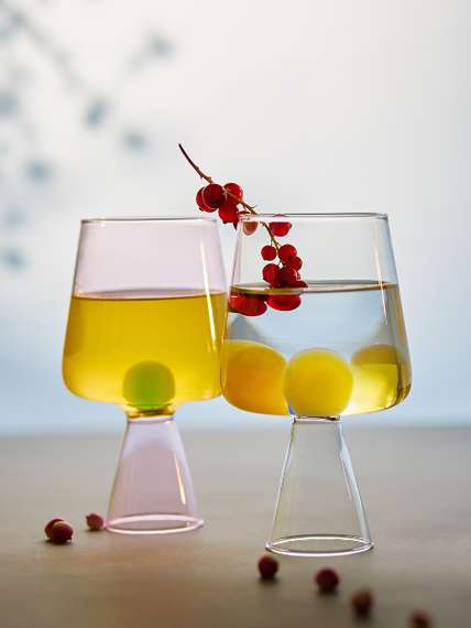 Набор бокалов для вина orb, 400 мл, розовый/зеленый, 2 шт.