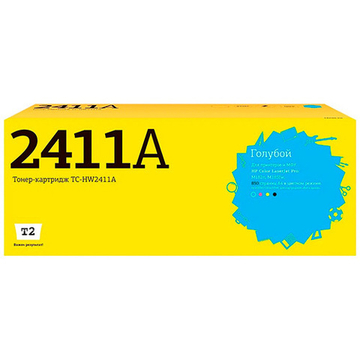 Картридж Bion W2411A для HP Color LaserJet Pro MFP M183fw/182n/M182nw/M155a/155nw Голубой, с чипом