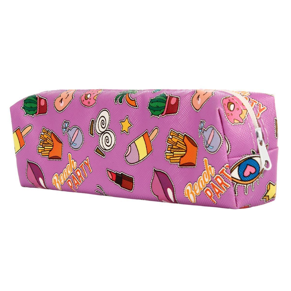 Пенал-косметичка "Школьный микс", 19*3,5*5см, 5 видов микс