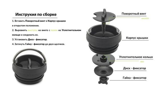 Термокружка Klean Kanteen TKWide Cafe Cap 20oz (592 мл) Brushed Stainless