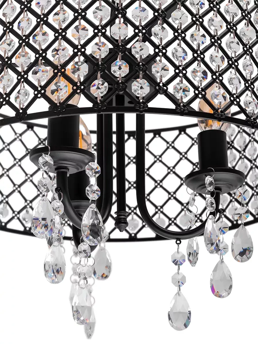 Люстра подвесная лофт хрусталь 4*E14*40