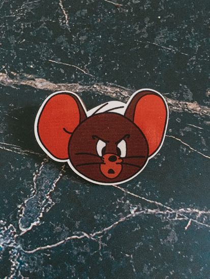 Значок деревянный (брошь) Jerry. Fire Pin