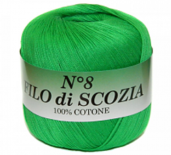 Пряжа Filo Di Scozia №8 50г, 340м, 100%мерсеризованный хлопок (цена за 1 шт)