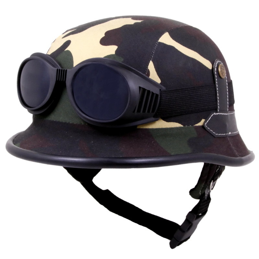 Шлем камуфляж темно-зеленый с очками