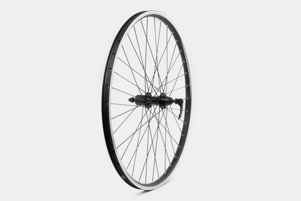 Колесо заднее 26" V HOGGER кассета 8-10 ск. пром.подш. эксцентрик / обод двойной алюм. черн. CNC SSE