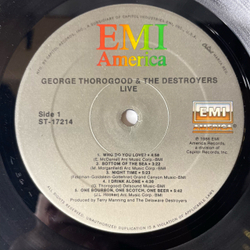 Винтажная виниловая пластинка LP George Thorogood and The Destroyers, Live (США 1987)