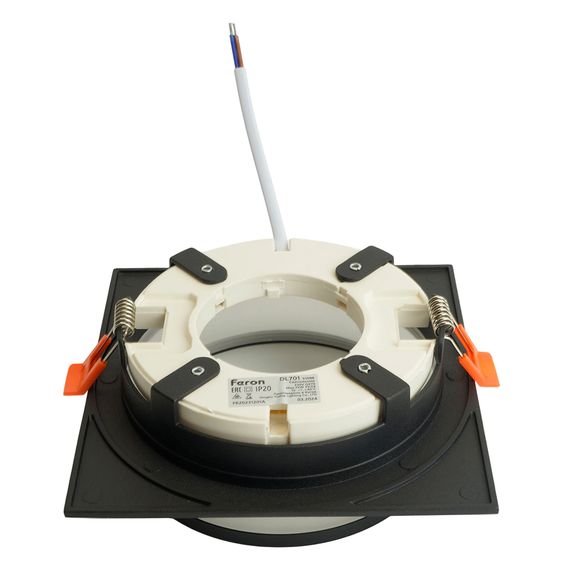 Светильник встраиваемый Feron DL701 потолочный GX70 черный квадрат 51096