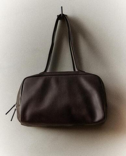 ZARA HOME МИНИ-СУМКА ТОУТ, КОРИЧНЕВЫЙ